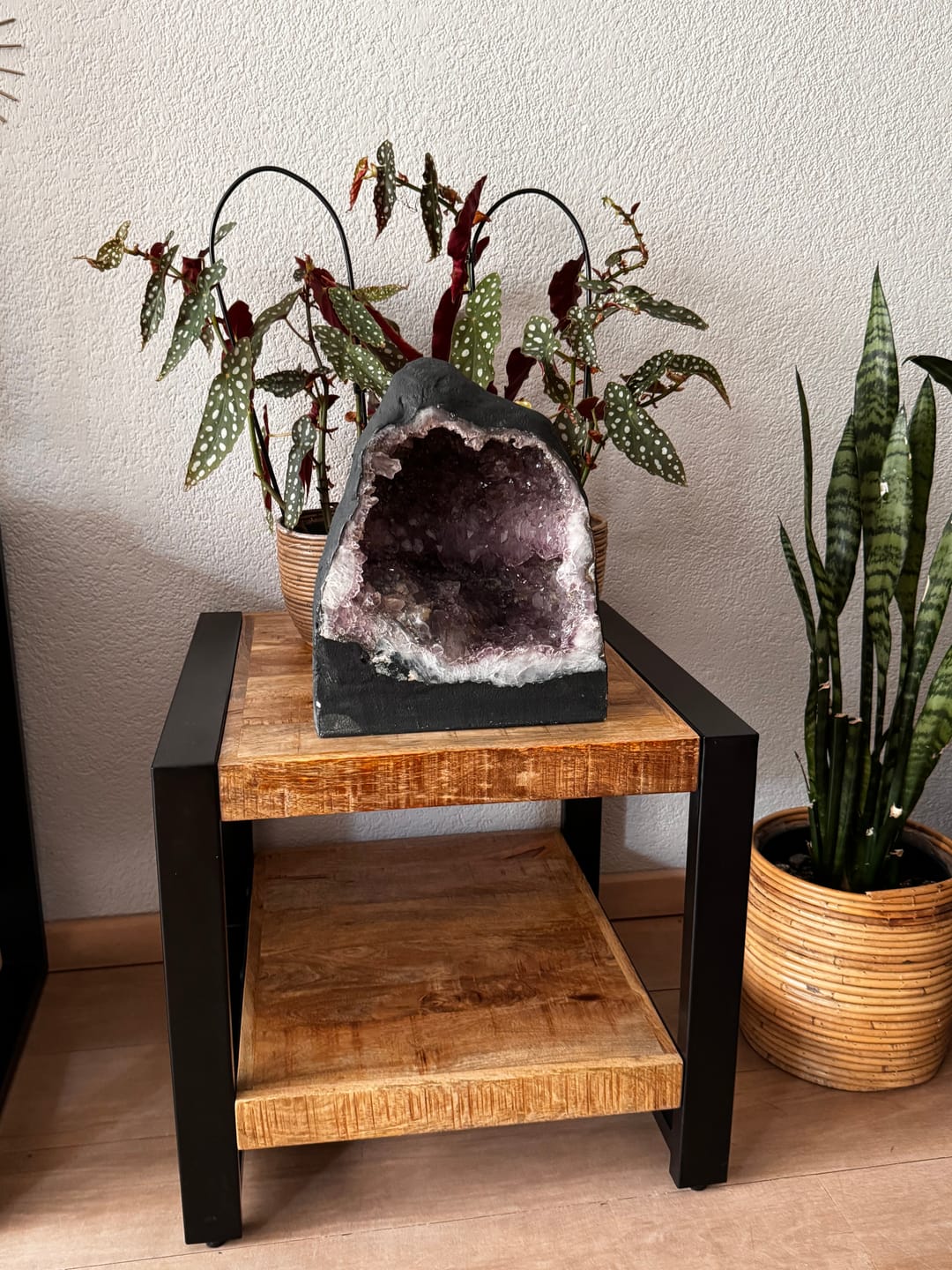 Customer photo review of Bijzettafel Mangohout | 50 cm x 50 cm x 45 cm