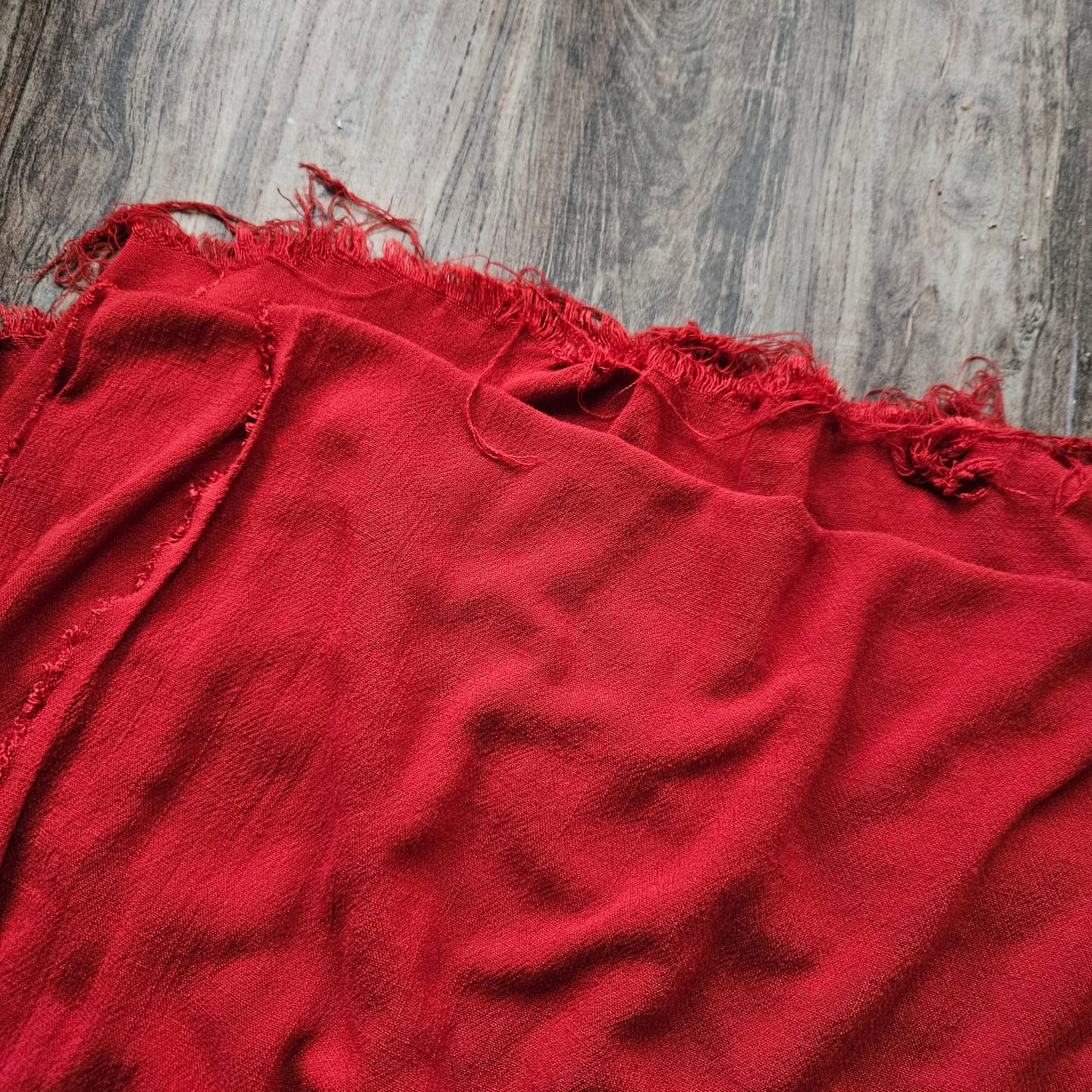 Customer photo review of Plain Linen Look Viscose Fabric