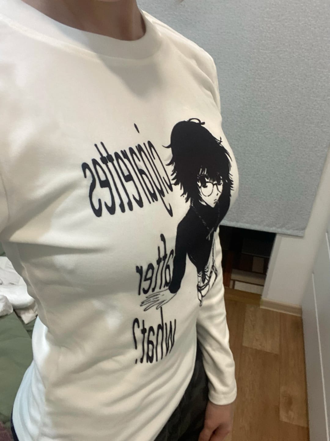 Customer photo review of Cigarettes T-shirt
