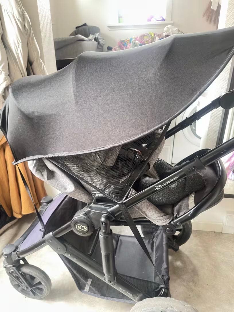 Customer photo review of Sonnenschutz Kinderwagen | Kühler Schatten unterwegs
