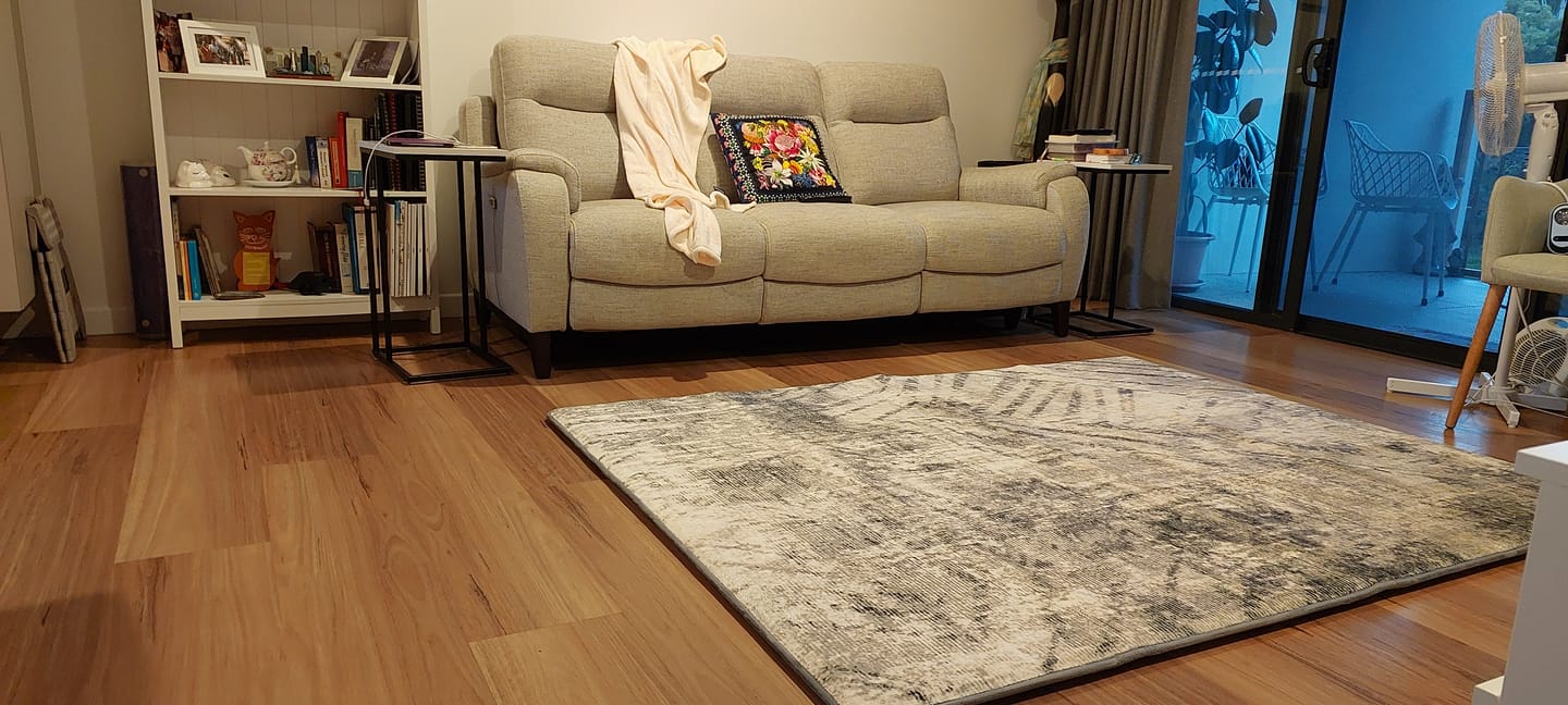 Customer photo review of The Mellow Mat v2® Designer Print | Storm Shadow (Soft Touch Sensory Tatami Rug) PR03