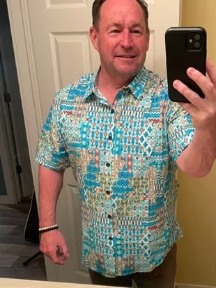 Customer photo review of Men's Vintage Short Sleeve Cotton Retro Triba Shirt