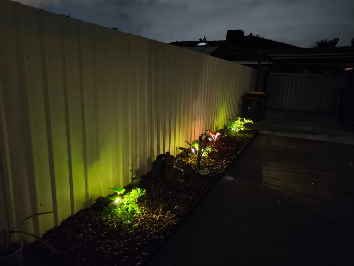 Customer photo review of Solar Ground Spotlights