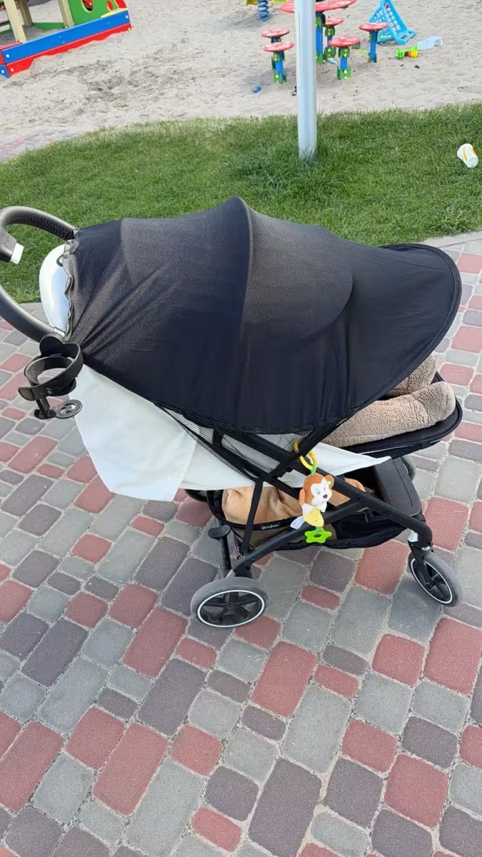 Customer photo review of Sonnenschutz Kinderwagen | Kühler Schatten unterwegs
