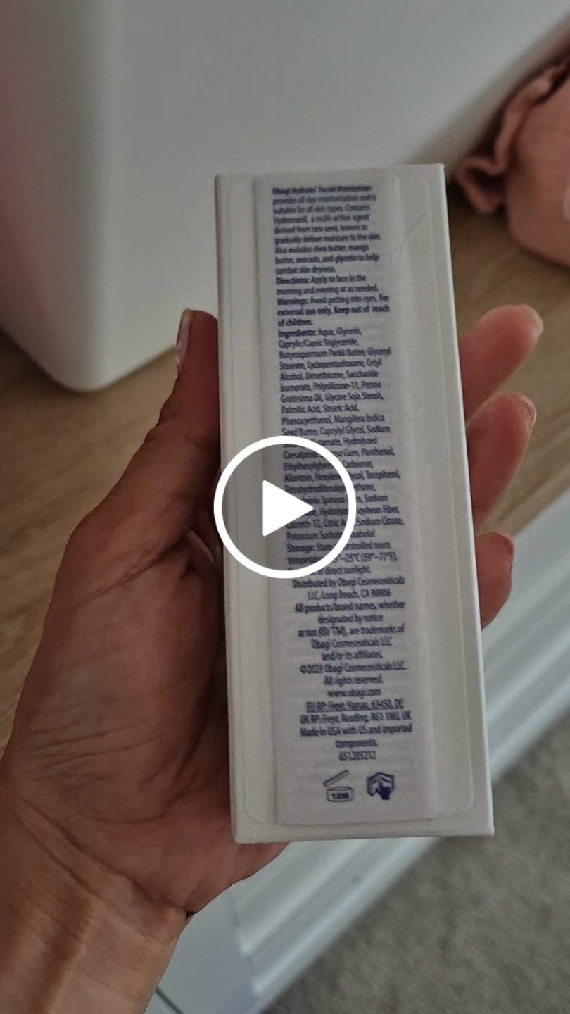 Customer video review of Obagi Hydrate Facial Moisturizer (48g)