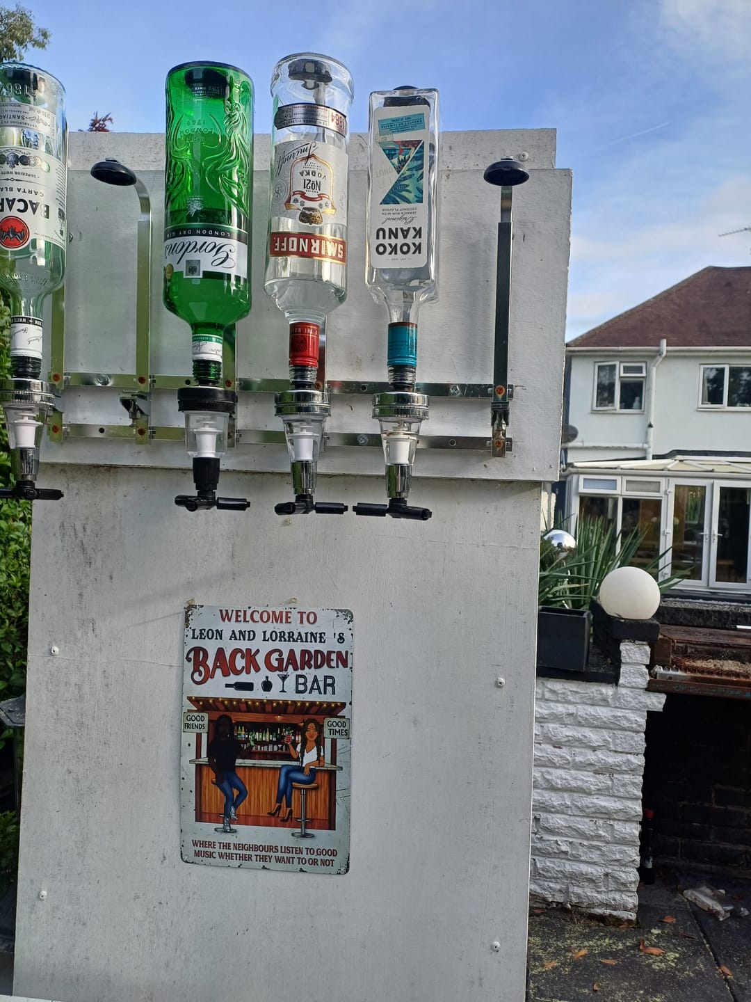 Customer photo review of Patio Where Memories Are Made And Often Forgotten In The Morning - Personalized Vertical Metal Sign
