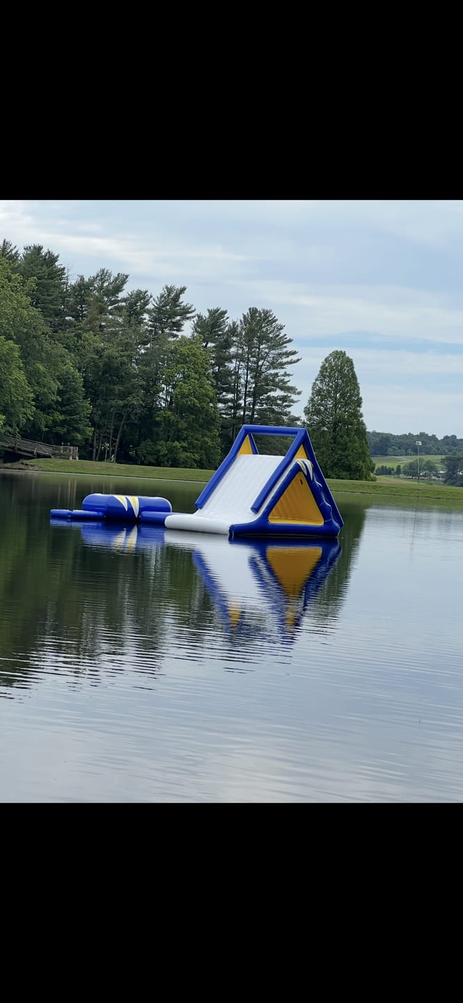 Customer photo review of New Inflatable Water Floating Trampoline Combo With Launch And Slide