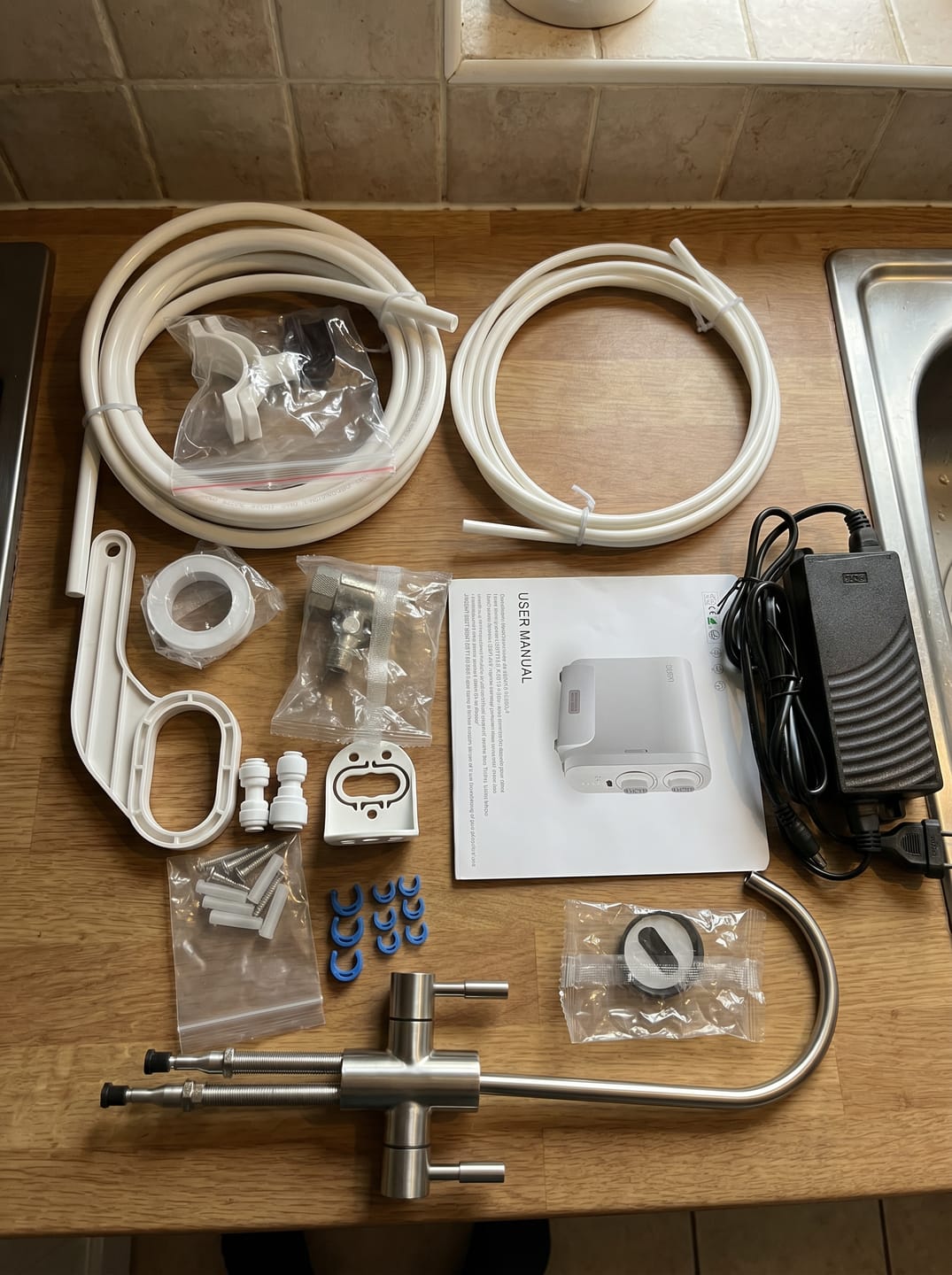 Customer photo review of Under Sink RO System 600 GPD Direct Flow TDS Display