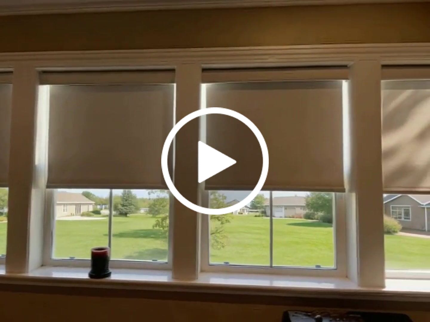 Customer video review of Smart Motorized Roller Shades 100% Blackout Essential