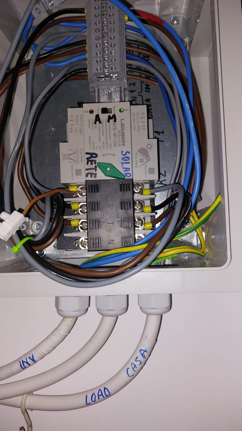 Customer photo review of Comutator de transfer automat trifazat pentru panouri fotovoltaice 230V 63A ATS