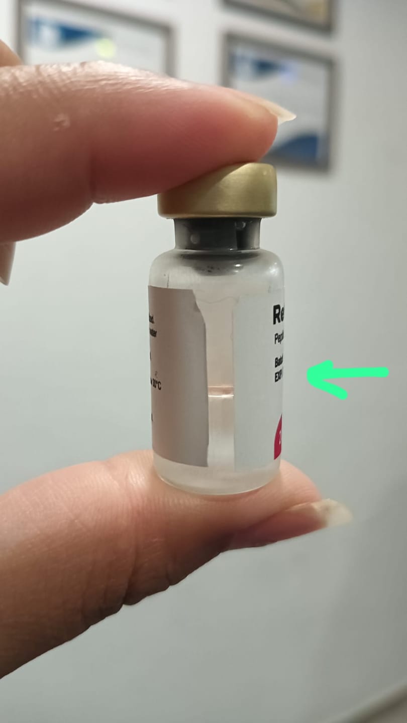 Customer photo review of Aesthetic Labs RT-Triple Agonist 20mg 99% Pureza