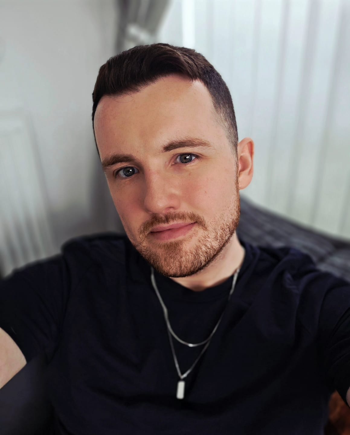 Customer photo review of Minimal Pendant Necklace Duo