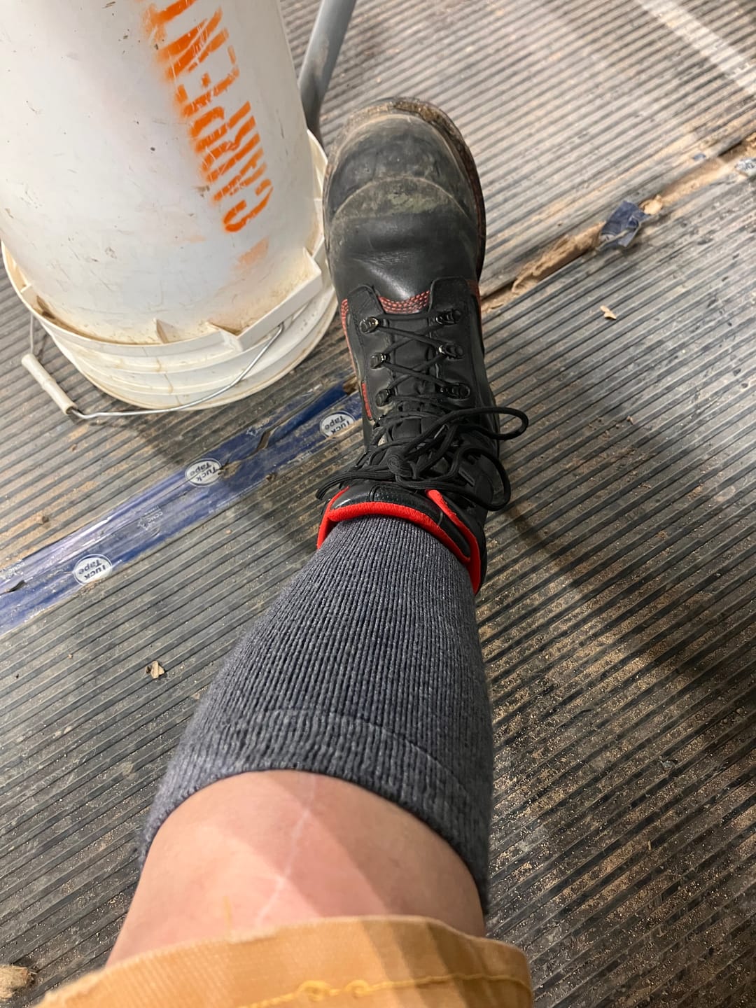 Customer photo review of Boot Socks