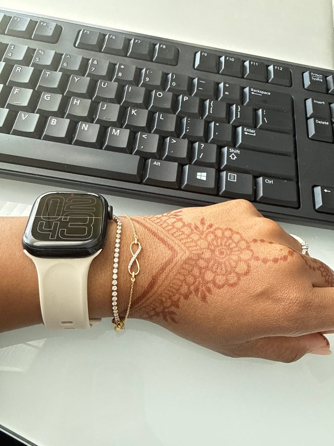 Customer photo review of Cordelia Gold Tennis Bracelet