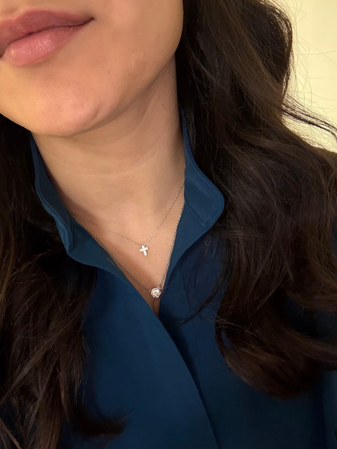 Customer photo review of Collar Con Cruz Zirconias