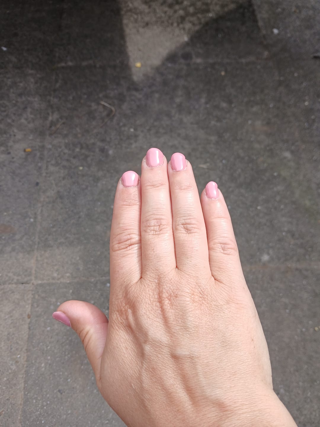 Customer photo review of Ruby Red Dipping Powder