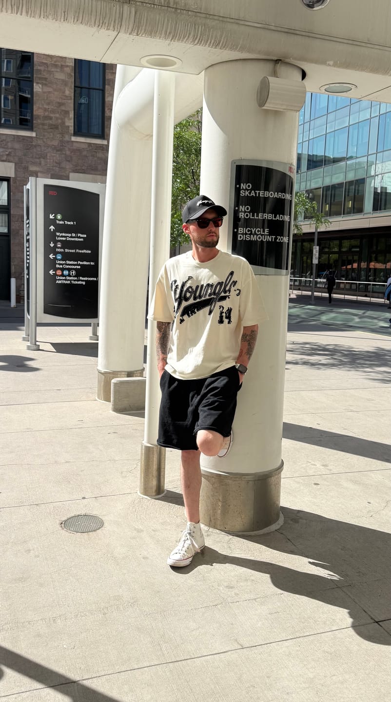 Customer photo review of 4182 - Distressed Script Tees