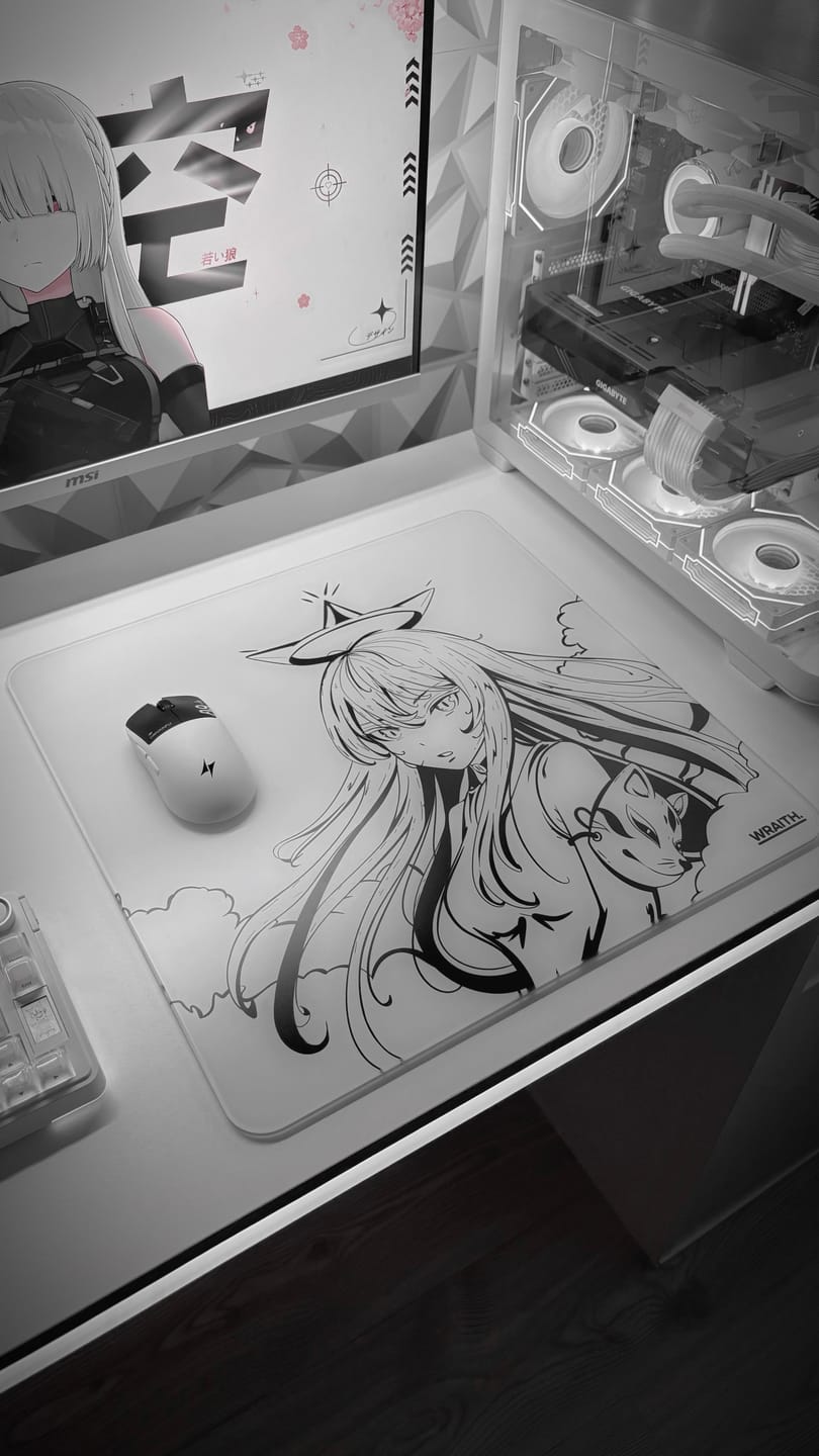 Customer photo review of Wraith Cosmic Glass V2 Cam Mousepad