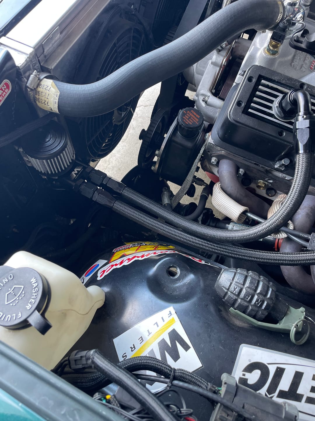 Customer photo review of SBC / BBC / SBF Catch Can Kit For 1.22" Push In Grommets