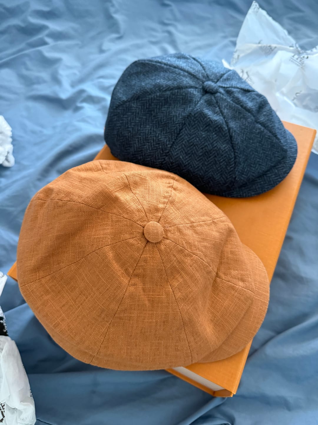 Customer photo review of Linen 'Brooklyn' Bakerboy Cap