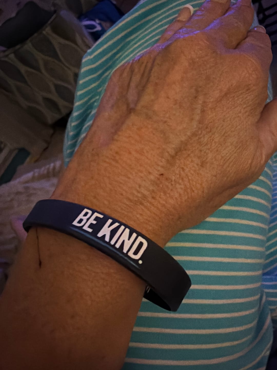 Customer photo review of Be Kind - Silicone Bracelet