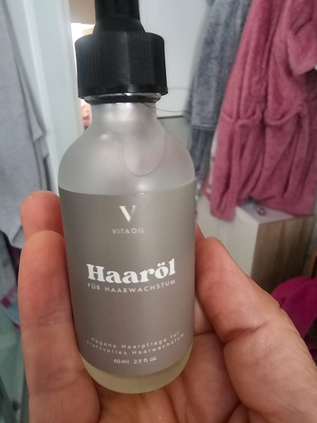 Customer photo review of Veganes Haaröl für schnelles Wachstum