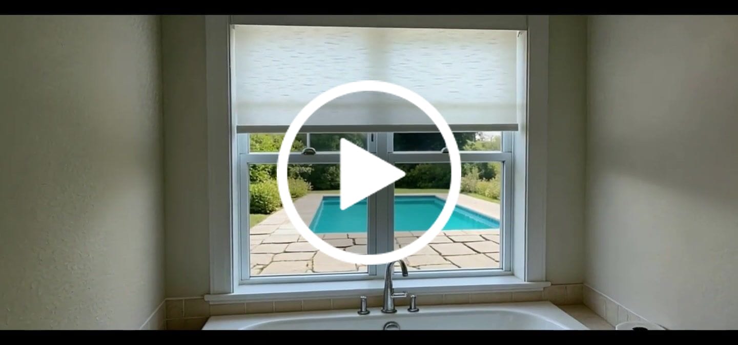 Customer video review of Smart Motorized Light Filtering Roller Shades 70% Blackout Linen Translucent