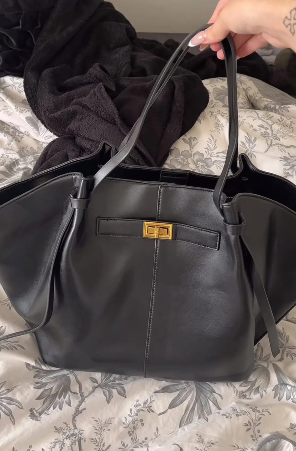 Customer photo review of Brianna Trapeze Shoulder Bag