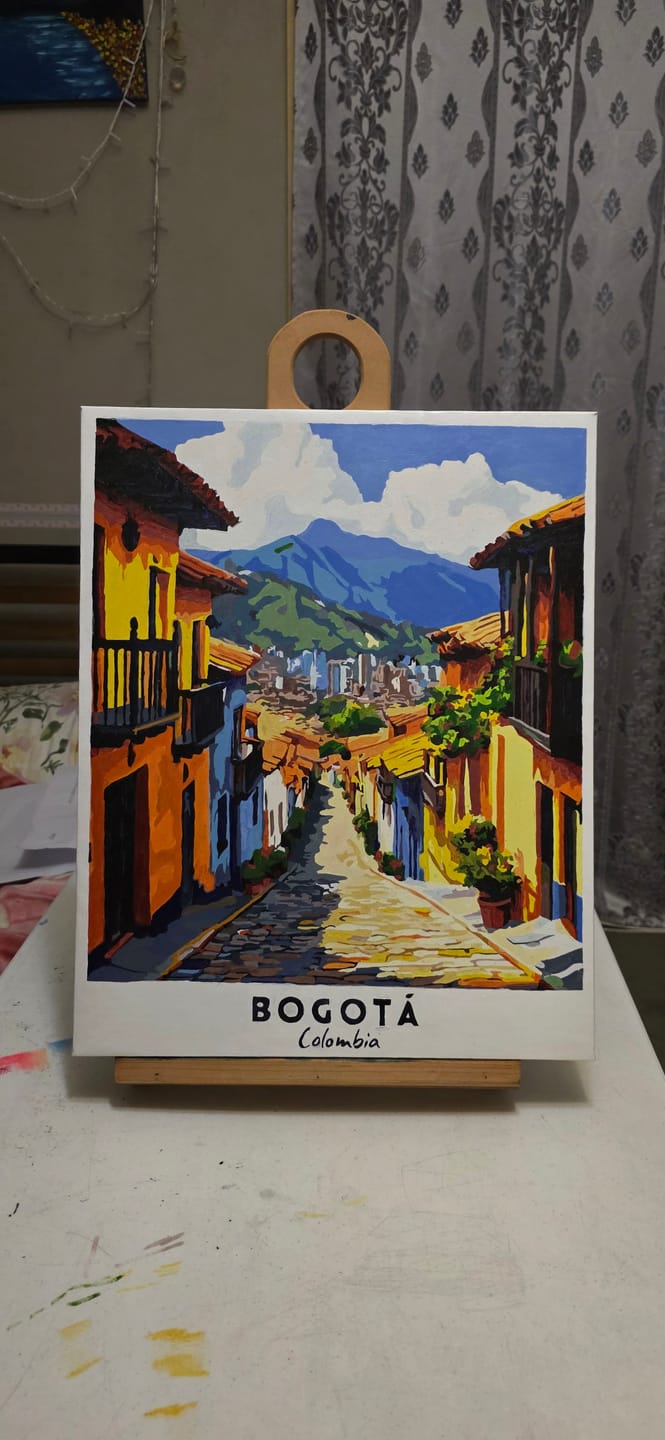 Customer photo review of Bogotá Travel Poster