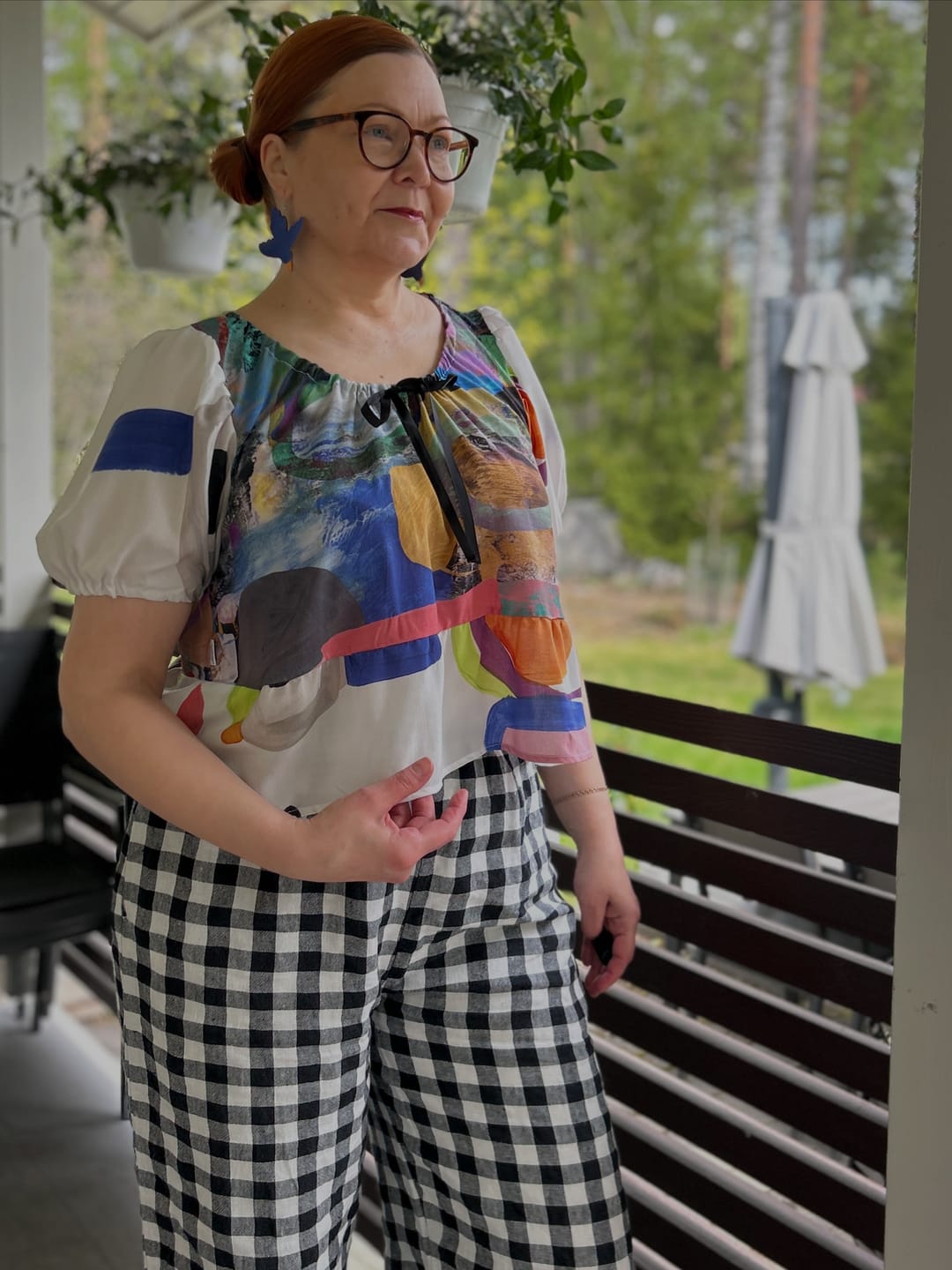 Customer photo review of Iso kuvioinen monivärinen Viskoosi - Pala