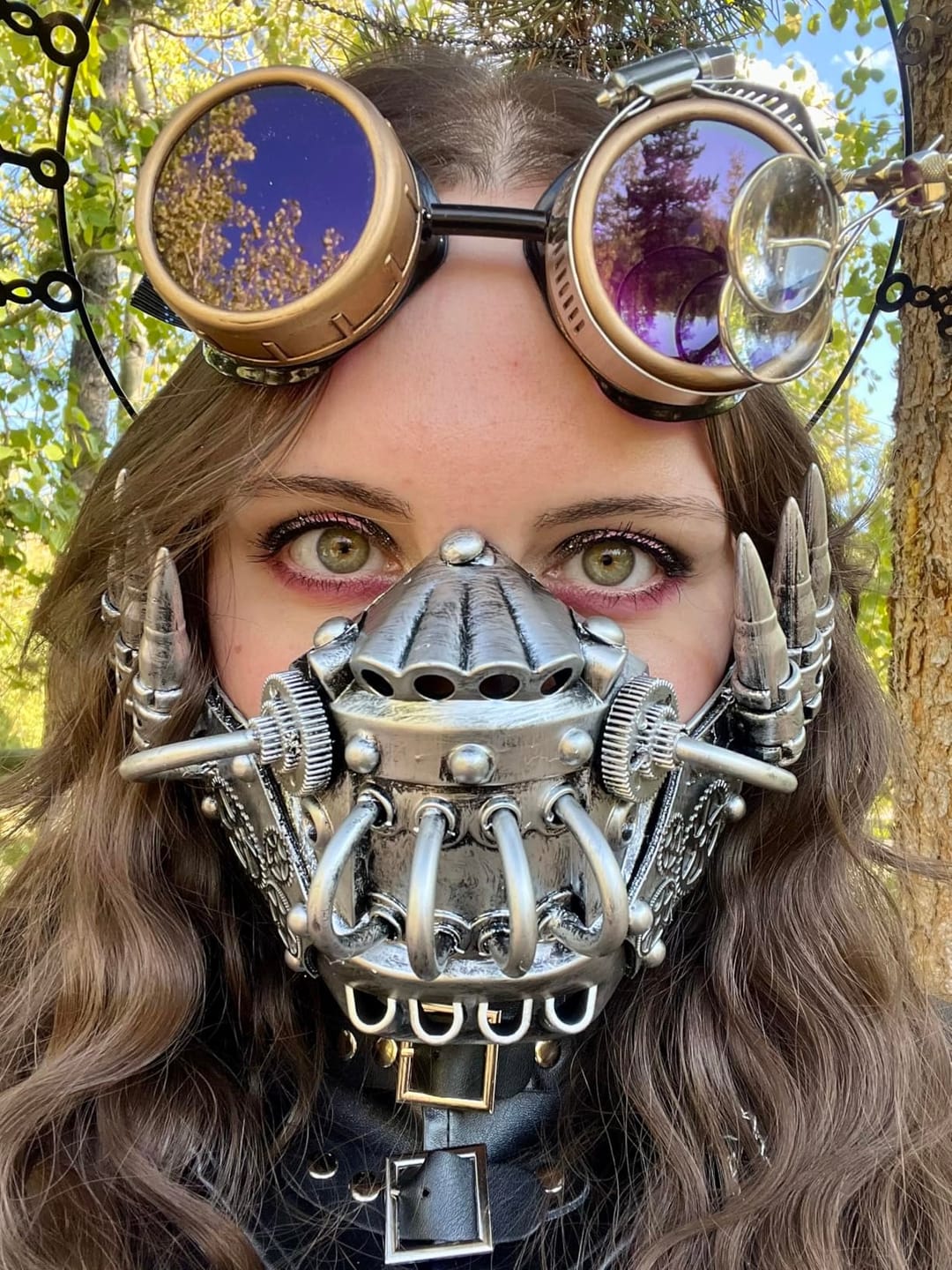 Customer photo review of Crazy Welder Steampunk goggles
