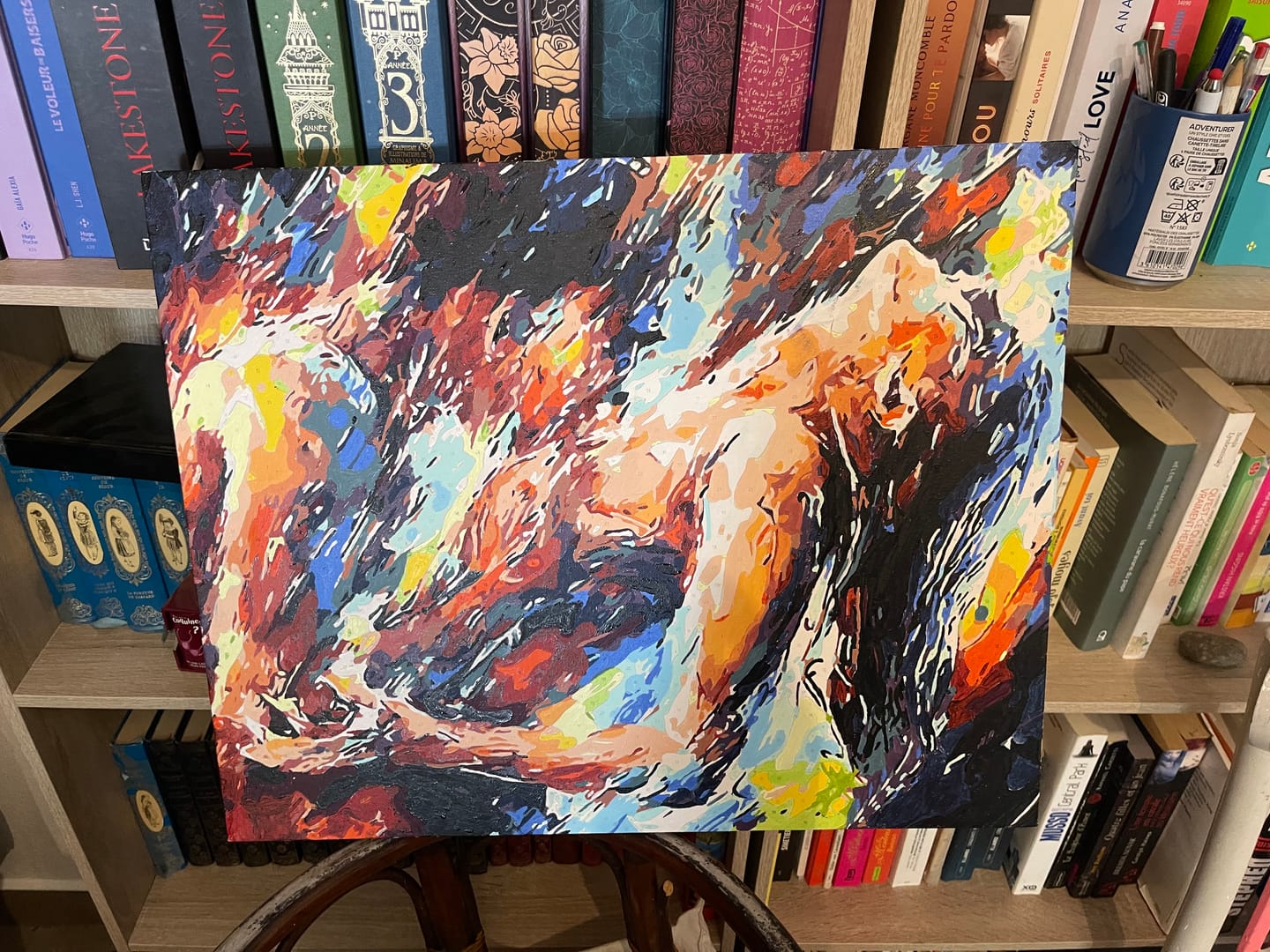 Customer photo review of Two Lovers | Paint by Numbers