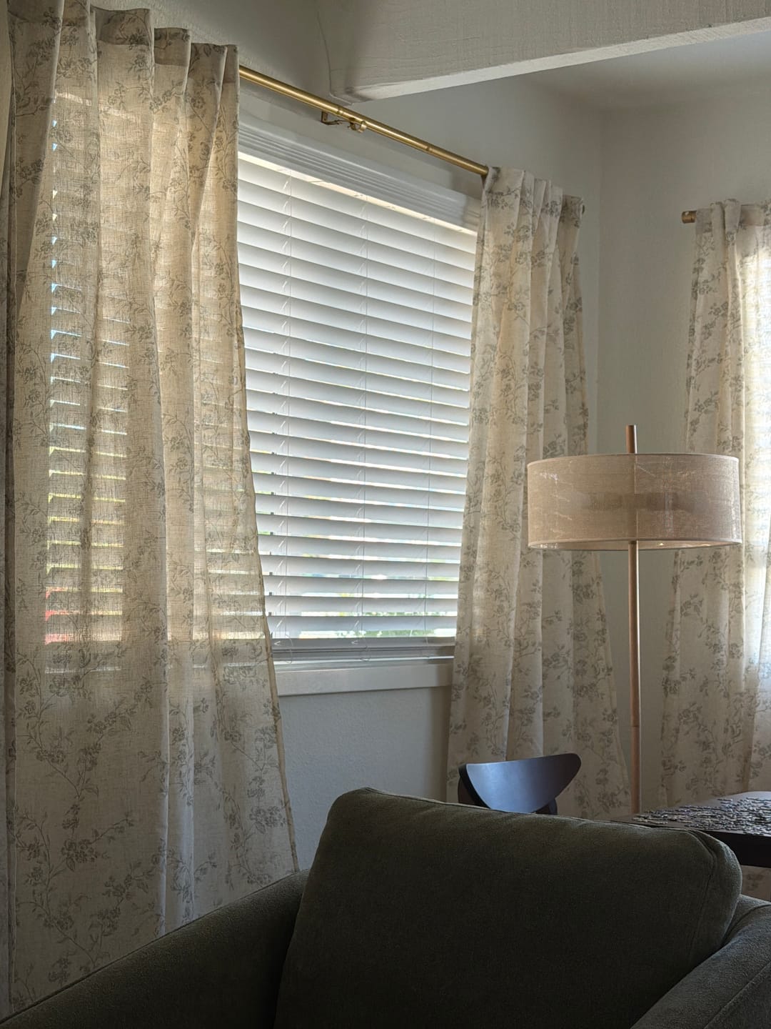 Customer photo review of Vine Blossom Linen Blend Curtains