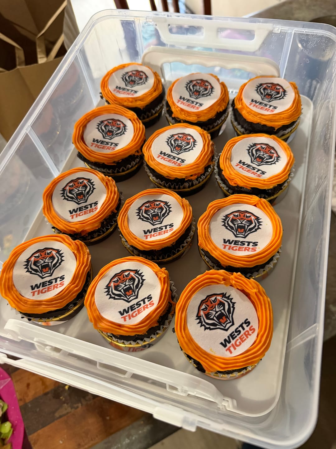 Customer photo review of Wests Tigers NRL Club - Edible Icing Images