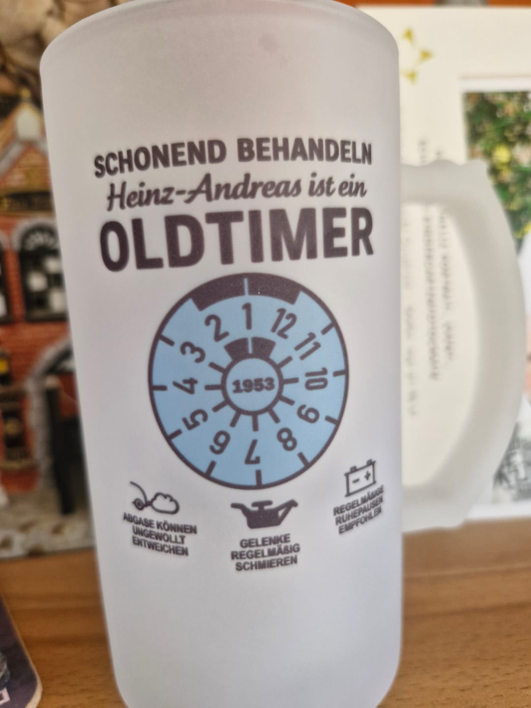 Customer photo review of OLDTIMER - Personalisierbarer Bierkrug