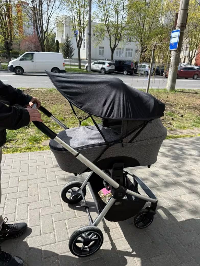 Customer photo review of Sonnenschutz Kinderwagen | Kühler Schatten unterwegs