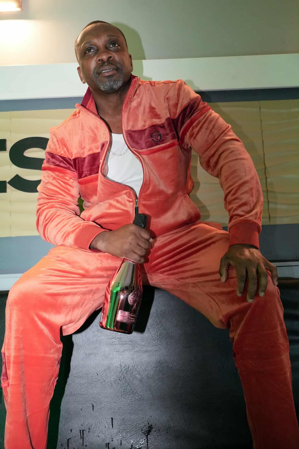 Customer photo review of Damarindo Velour Track Pant- Hot Sauce