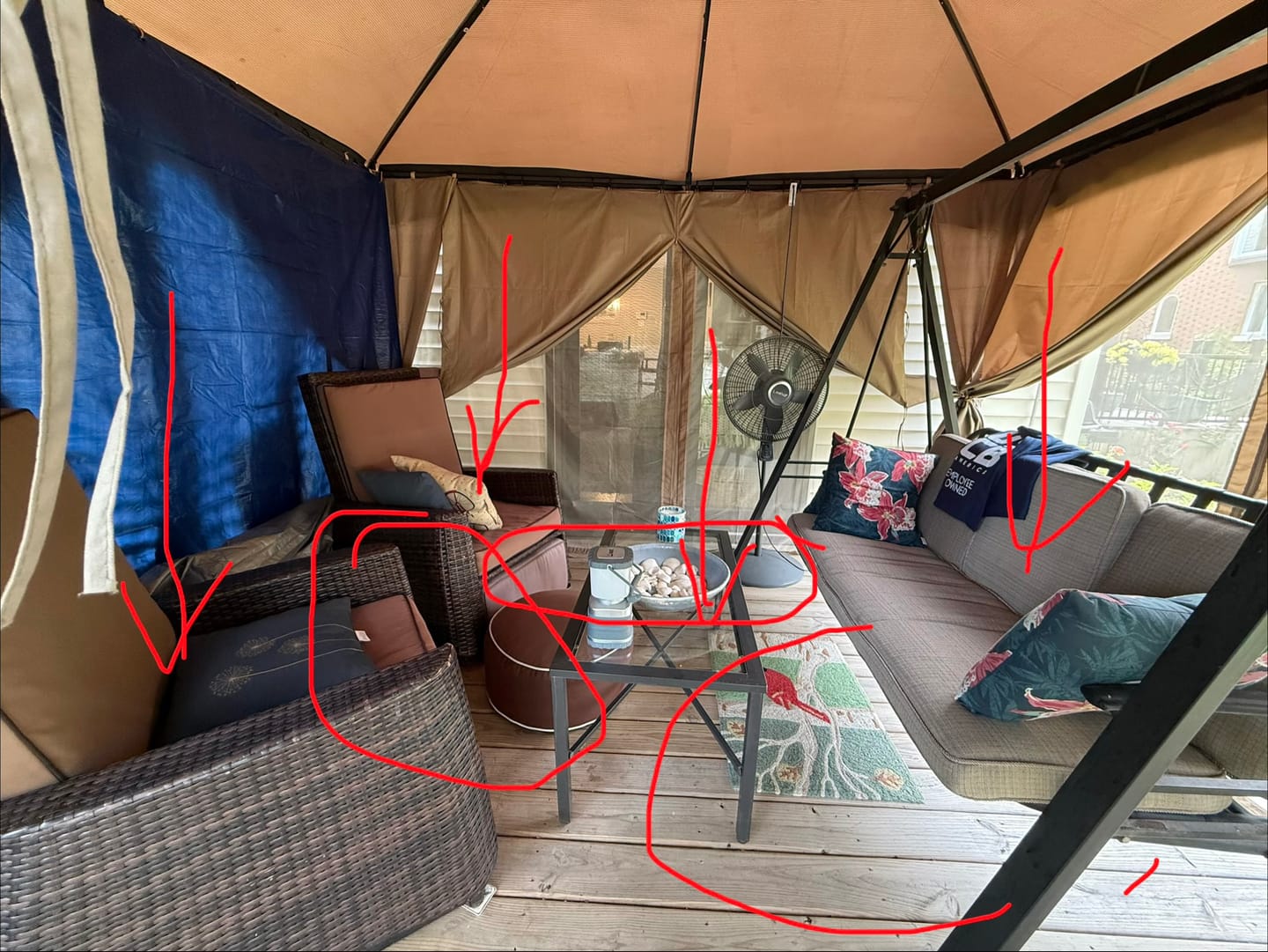 Customer photo review of 8x8/10x10/10x12 Outdoor Patio Garden Gazebo with Steel Farme and Netting Walls