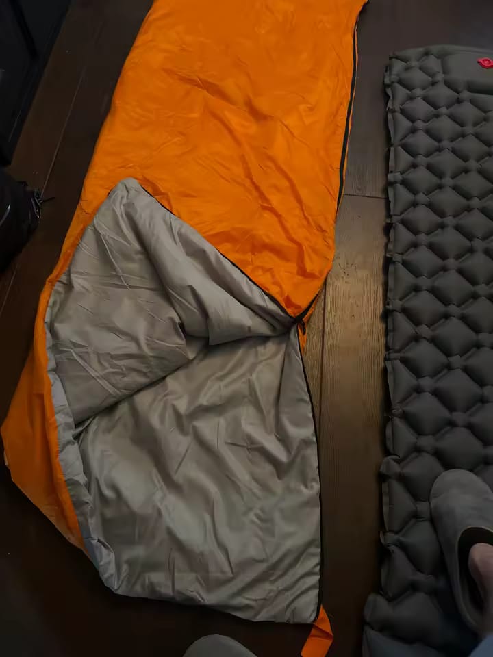 Customer photo review of Ultraleichter Envelope-Schlafsack – 3-Jahreszeiten Camping & Reisen