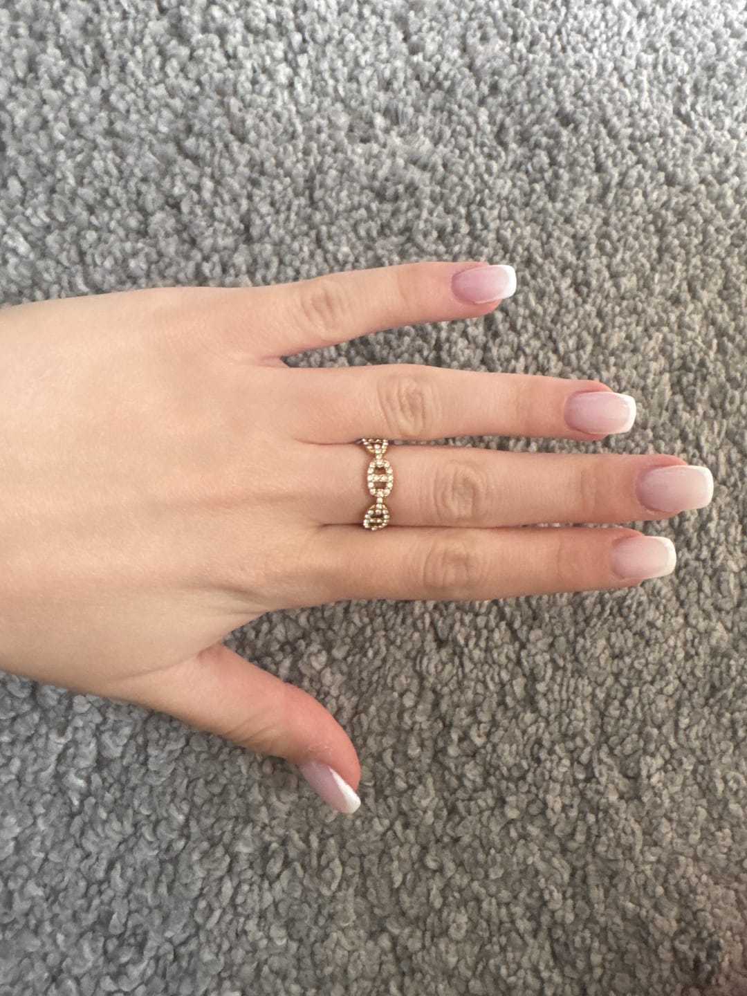 Customer photo review of Pave Flow Deluxe Ring 14K Vergoldet