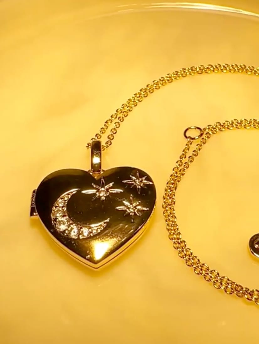 Customer photo review of Custom Photo Heart Locket Necklace