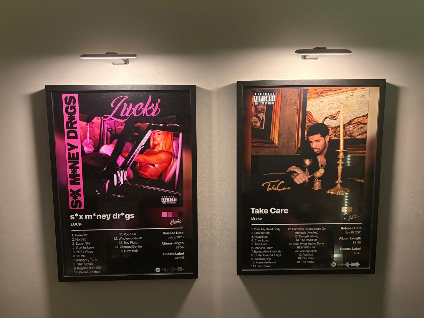 Customer photo review of Drake Take Care Album Poster