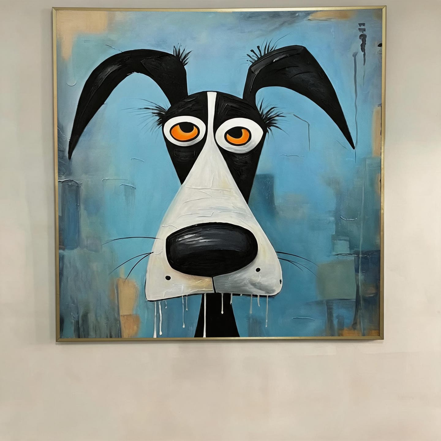Customer photo review of Abstract Animal Dog Wall Art #AC070