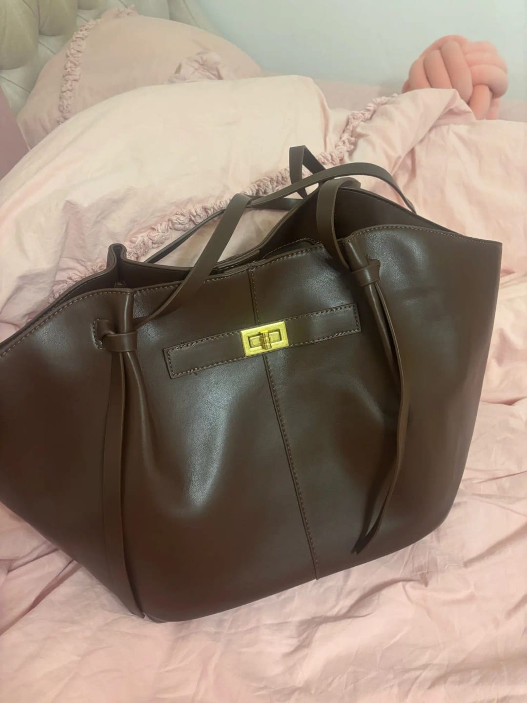Customer photo review of Brianna Trapeze Shoulder Bag