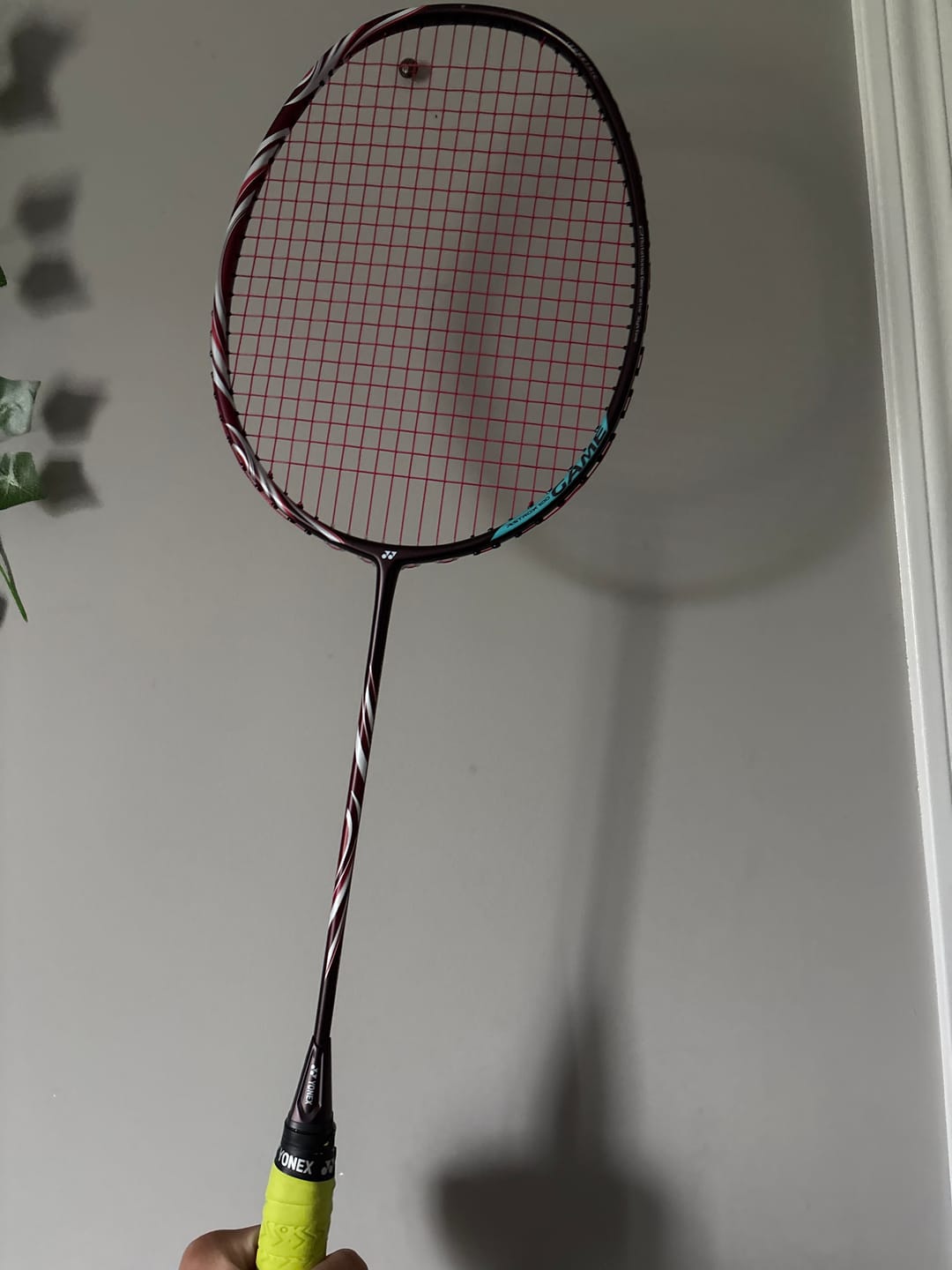 Customer photo review of Yonex ASTROX 100 GAME Pre-Strung Badminton Racket [Kurenai]