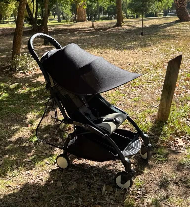 Customer photo review of Sonnenschutz Kinderwagen | Kühler Schatten unterwegs
