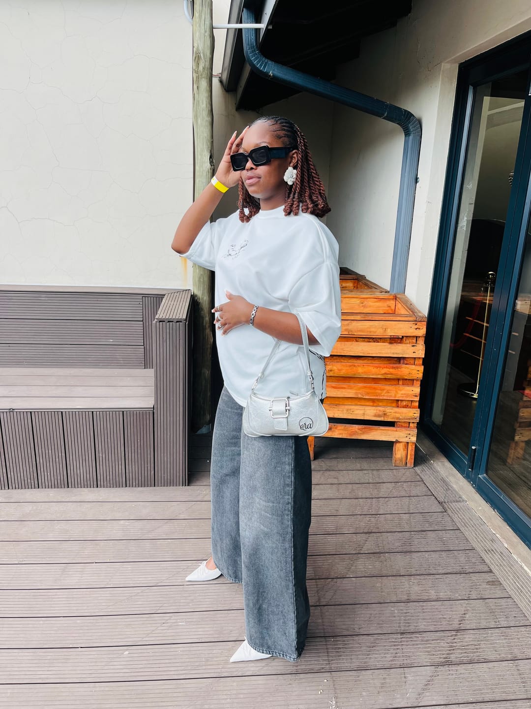 Customer photo review of Silver Lily Shoulder Bag