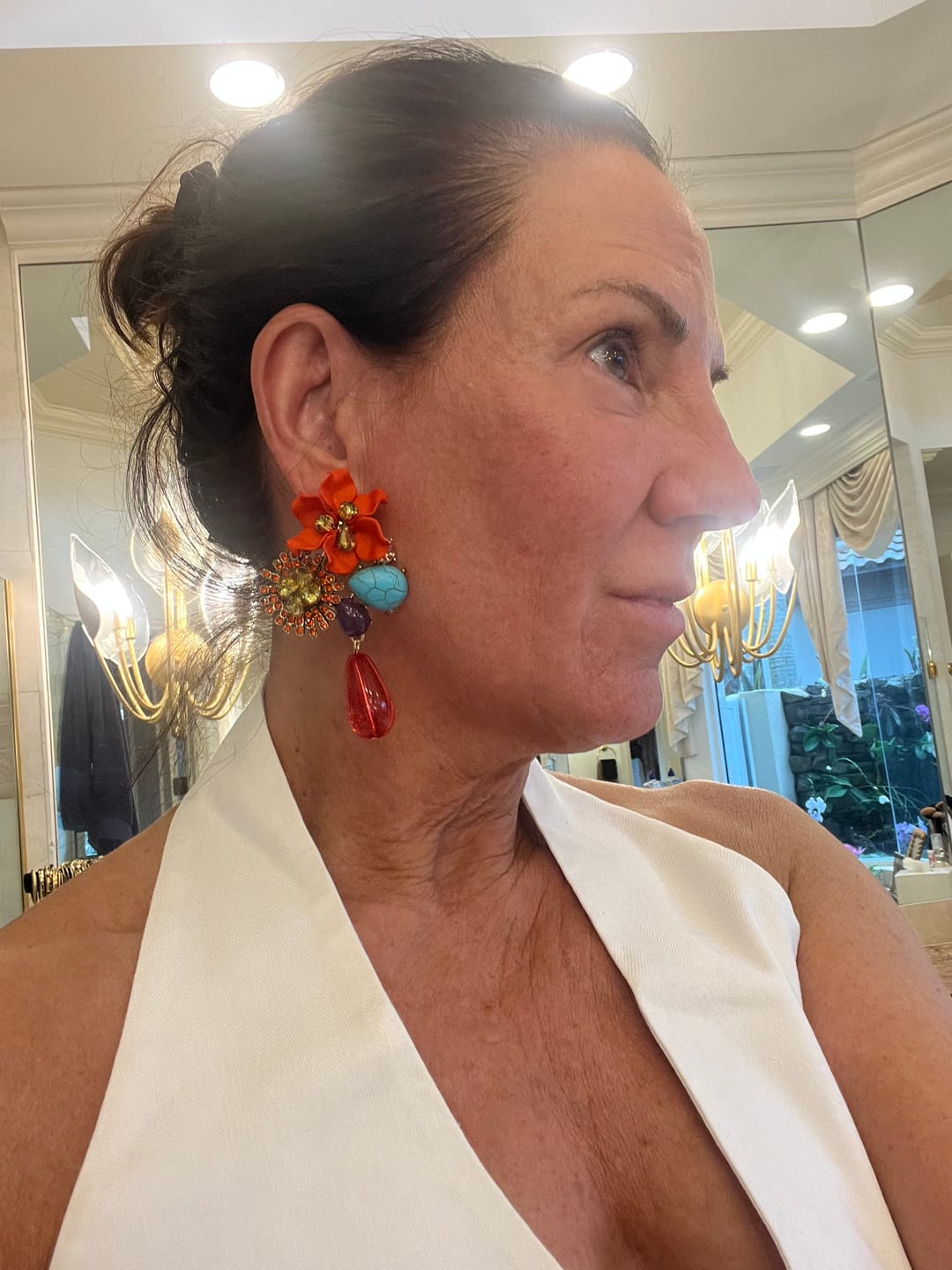 Customer photo review of GardenMuse Drop Earrings