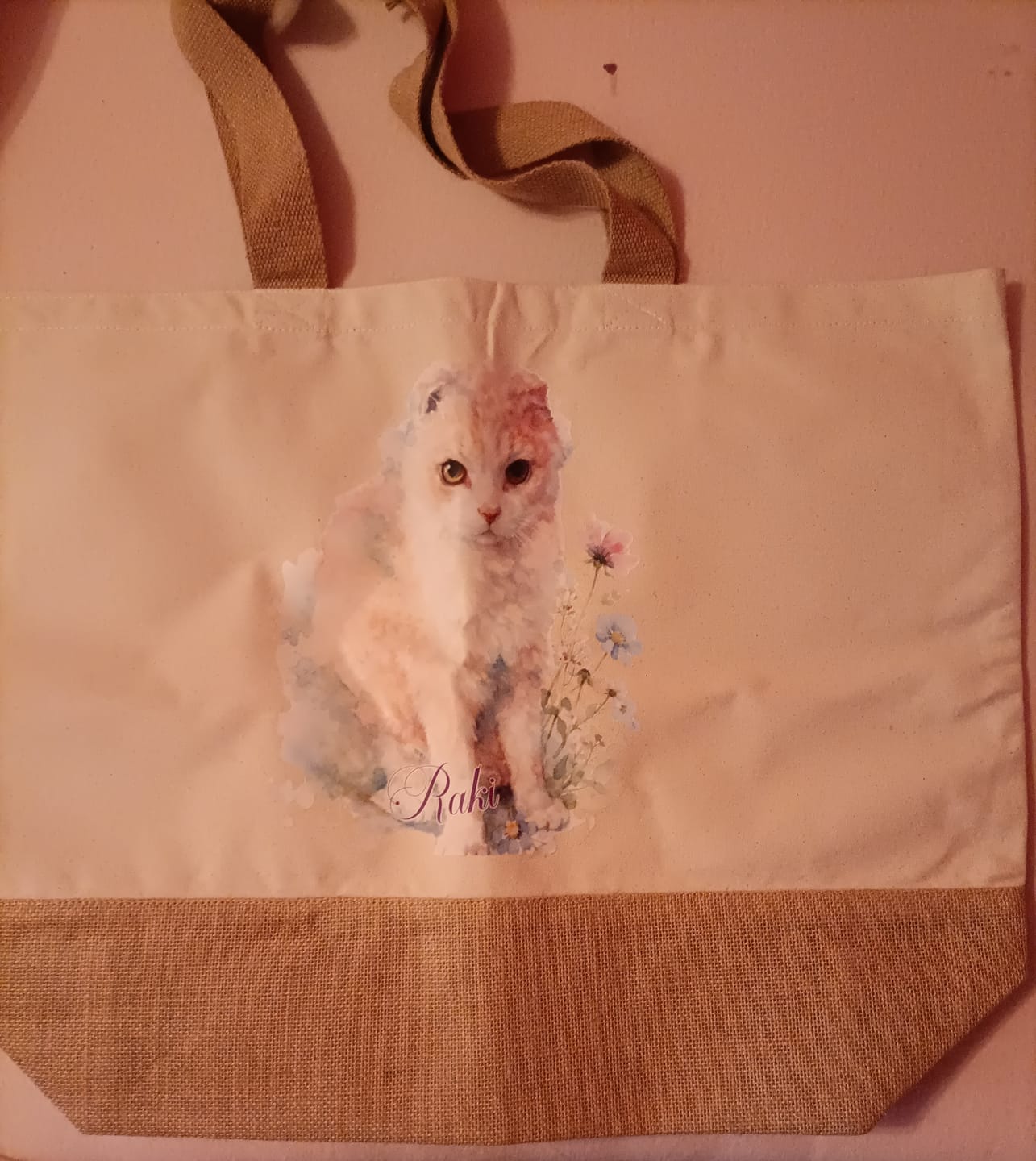 Customer photo review of Personalisierte Einkaufstasche - Aquarell
