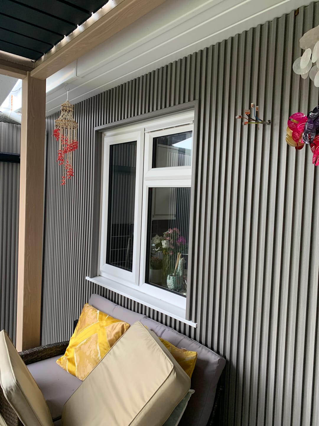 Customer photo review of Exterior Seamless Outdoor Panels 2.4m × 2.4m (16 Panels Per Pack) Multiple Colours